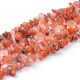 Chips stone kralen ± 5x8mm Red Chalcedony - Red sunrise orange